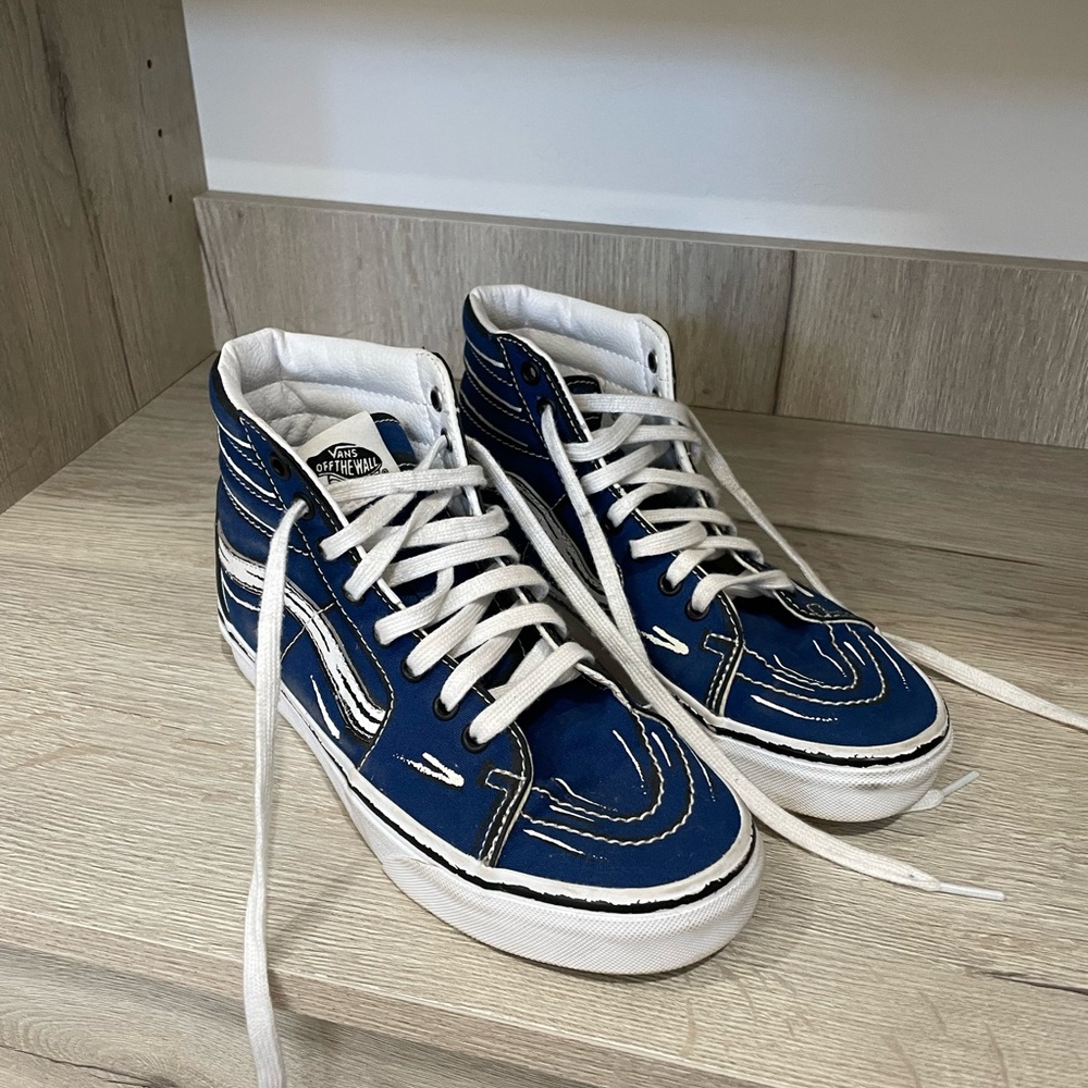 Vans Navy Custom High-Top Sneakers